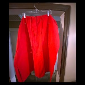 Red skirt with drawstring